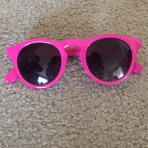 Round, Pink Framed Glasses